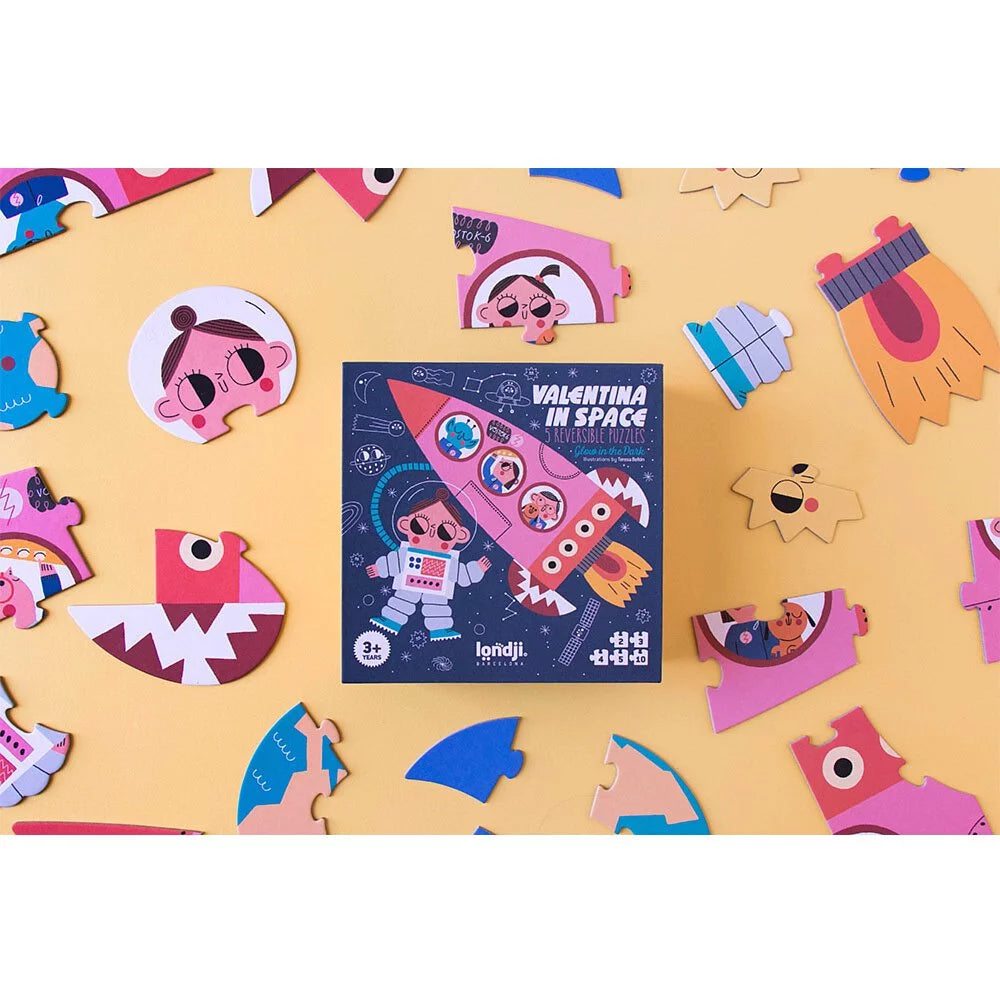 西班牙Londji 瓦倫蒂娜在太空夜光拼圖 Valentina in Space puzzle
