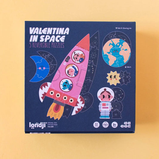 西班牙Londji 瓦倫蒂娜在太空夜光拼圖 Valentina in Space puzzle