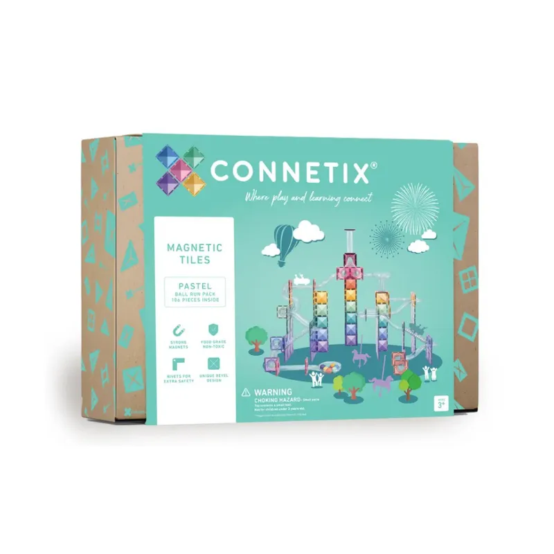 澳洲 Connetix 磁力片- 106片 粉彩球道延伸組