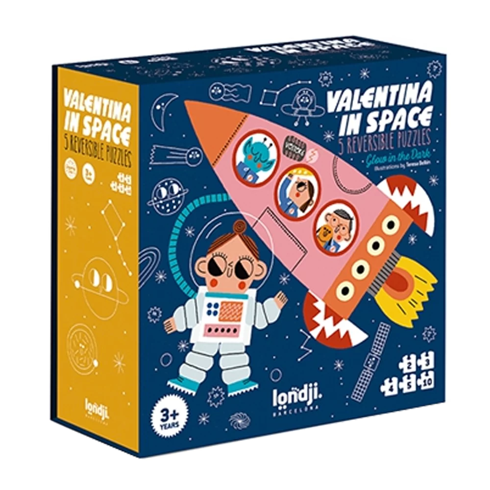 西班牙Londji 瓦倫蒂娜在太空夜光拼圖 Valentina in Space puzzle
