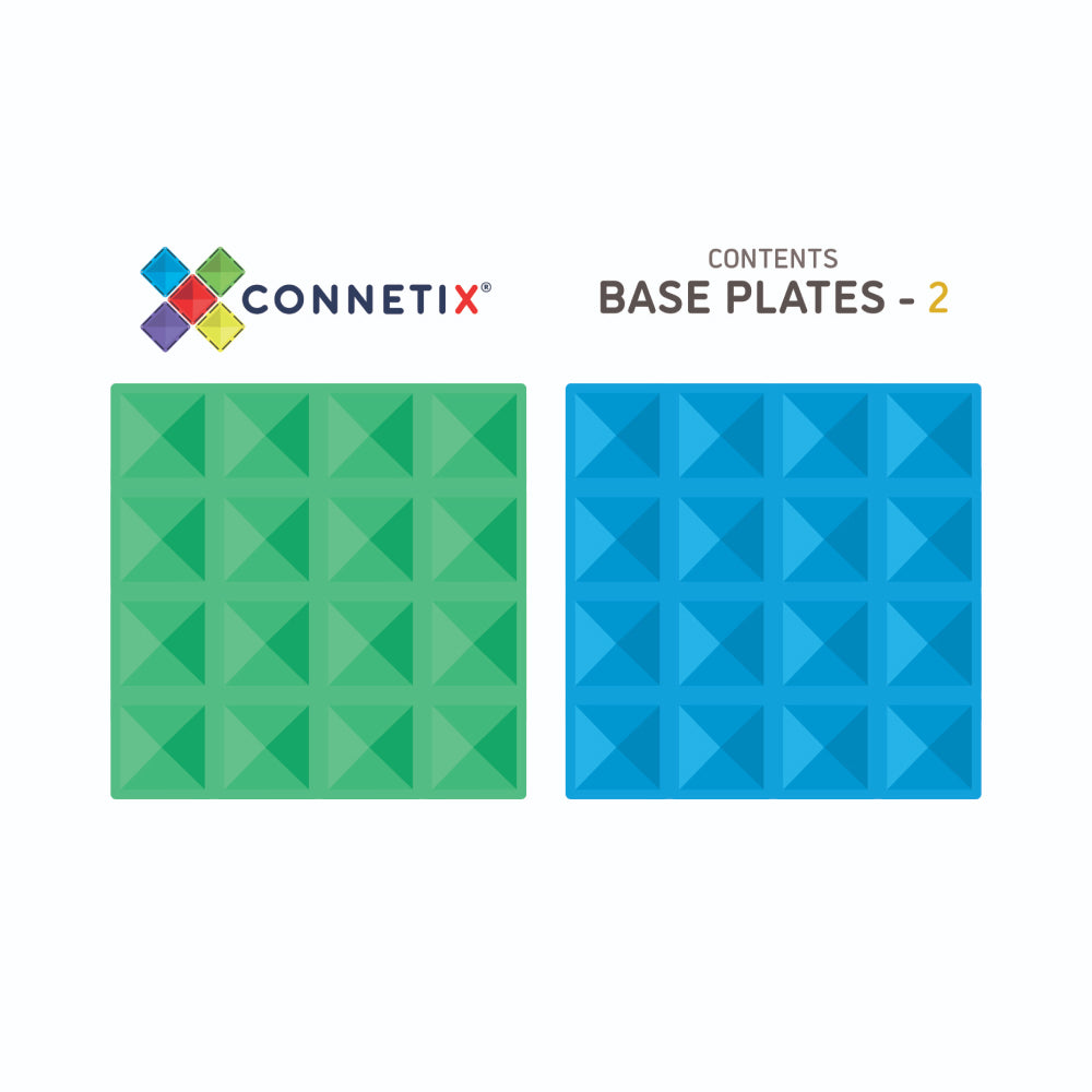 Connetix 磁力片 - 2片底盤組 - 藍綠