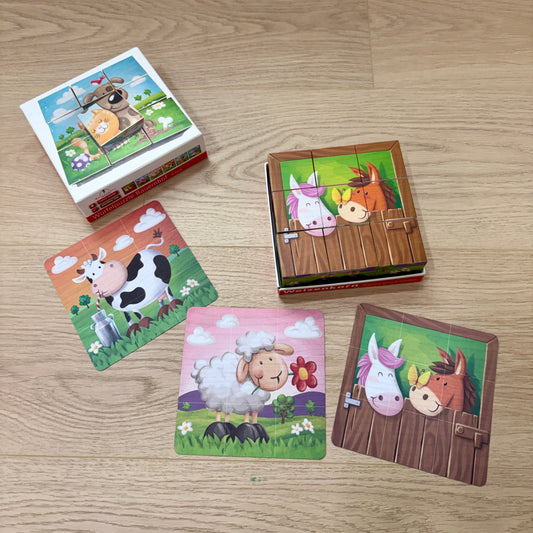 Weizenkorn 瑞士動物彩繪方塊拼圖(多款)