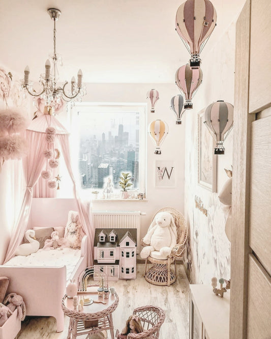 Super Balloon 波蘭熱氣球飾品-晨光藍白