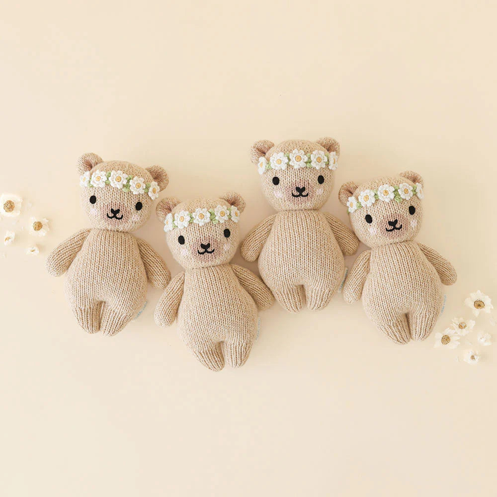 預購｜cuddle+kind 寶寶動物- Baby Honey Bear (Ivory Floral)