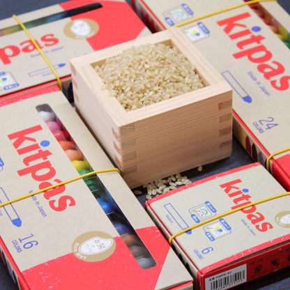 【kitpas】日本製環保無毒水洗米蠟筆-16支組