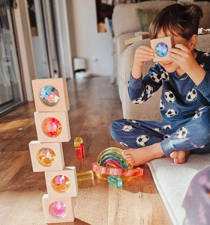 【預購】My little creator- 大寶石透光積木（彩虹）