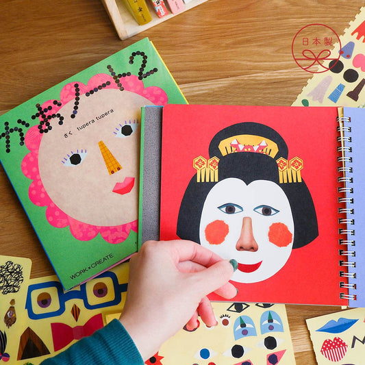 【KOKUYO】 五官表情臉之書貼紙書繪本2