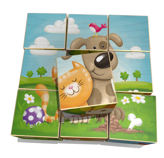 Weizenkorn 瑞士動物彩繪方塊拼圖（多款）