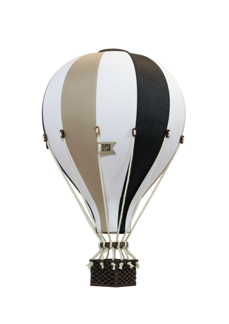 Super Balloon 波蘭熱氣球飾品-摩卡黑白