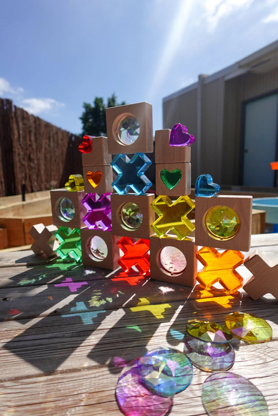 【預購】My little creator- 愛之十字透光積木組+6個十字原木