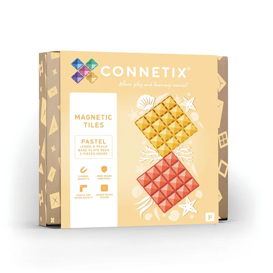 Connetix 磁力片 - 2片底盤組 - 桃黃