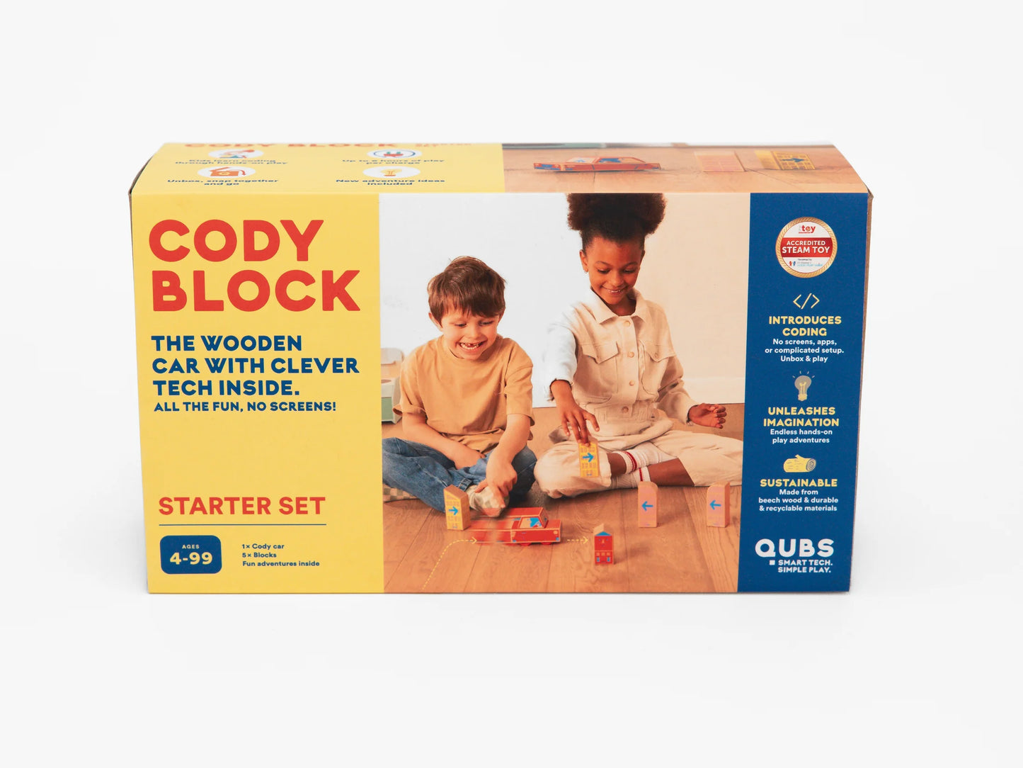 [預購]QUBS Cody Block｜程式邏輯啟蒙木製智能車・入門組