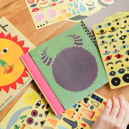 【KOKUYO】 五官表情臉之書貼紙書繪本