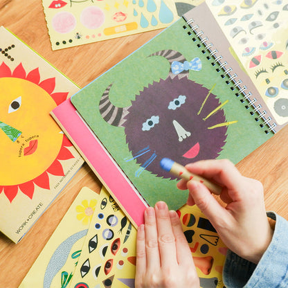 【KOKUYO】 五官表情臉之書貼紙書繪本