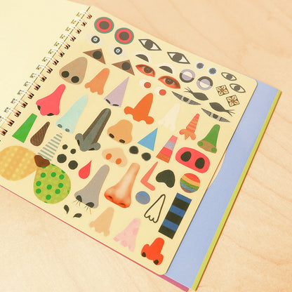 【KOKUYO】 五官表情臉之書貼紙書繪本