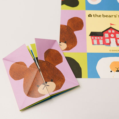 【Sanbongawa】小熊學校繪本系列摺色紙-60入