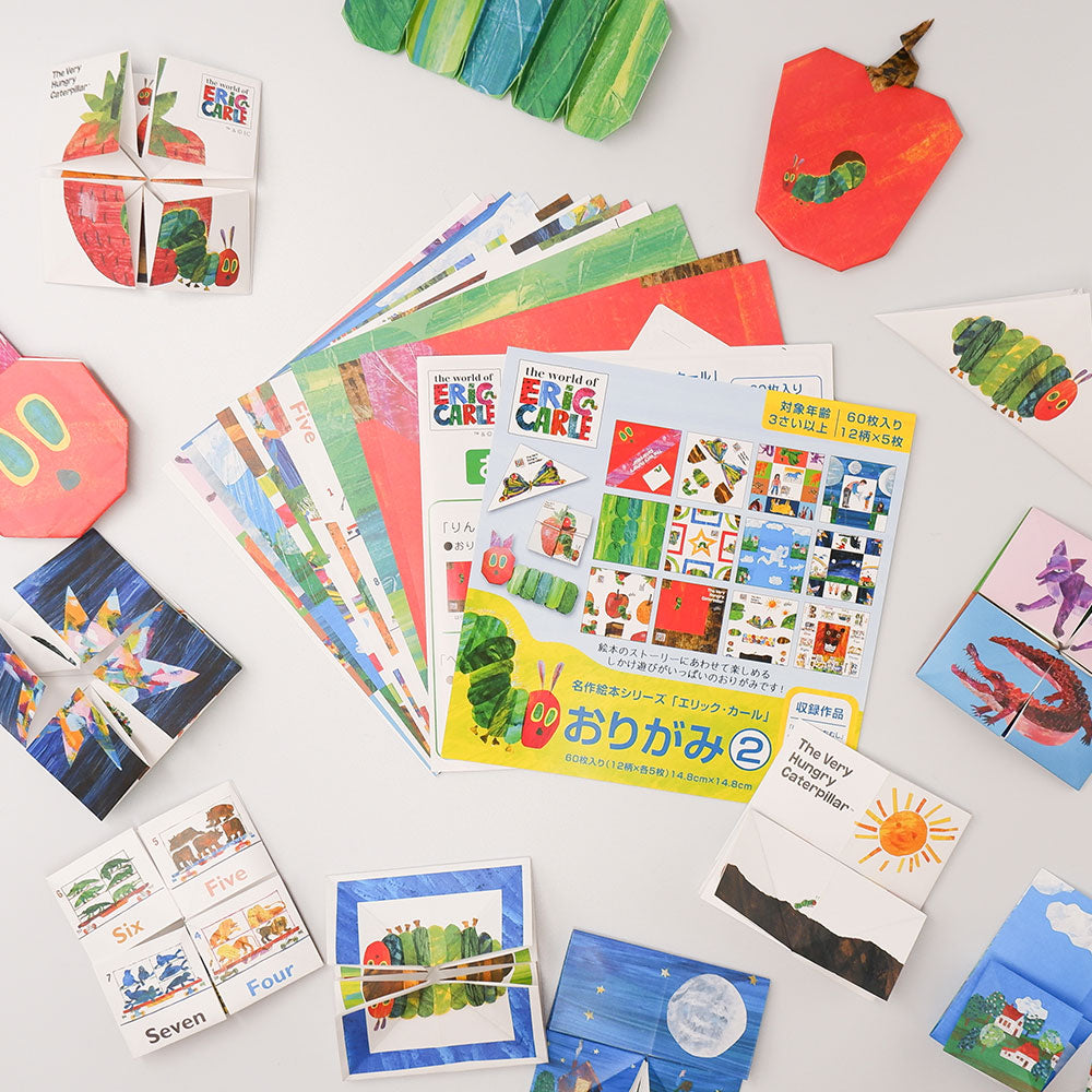 【Sanbongawa】好餓的毛毛蟲繪本系列摺色紙-60入