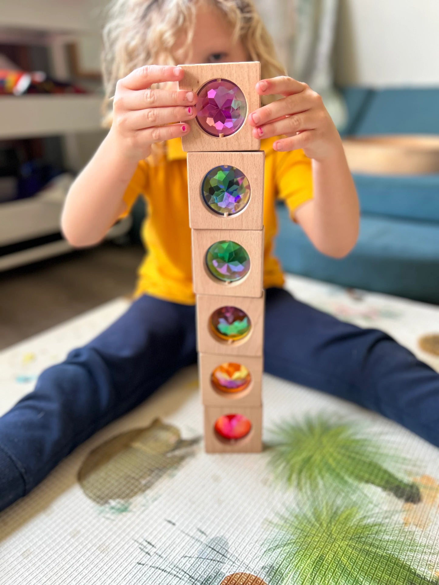 【預購】My little creator- 大寶石透光積木（彩虹）