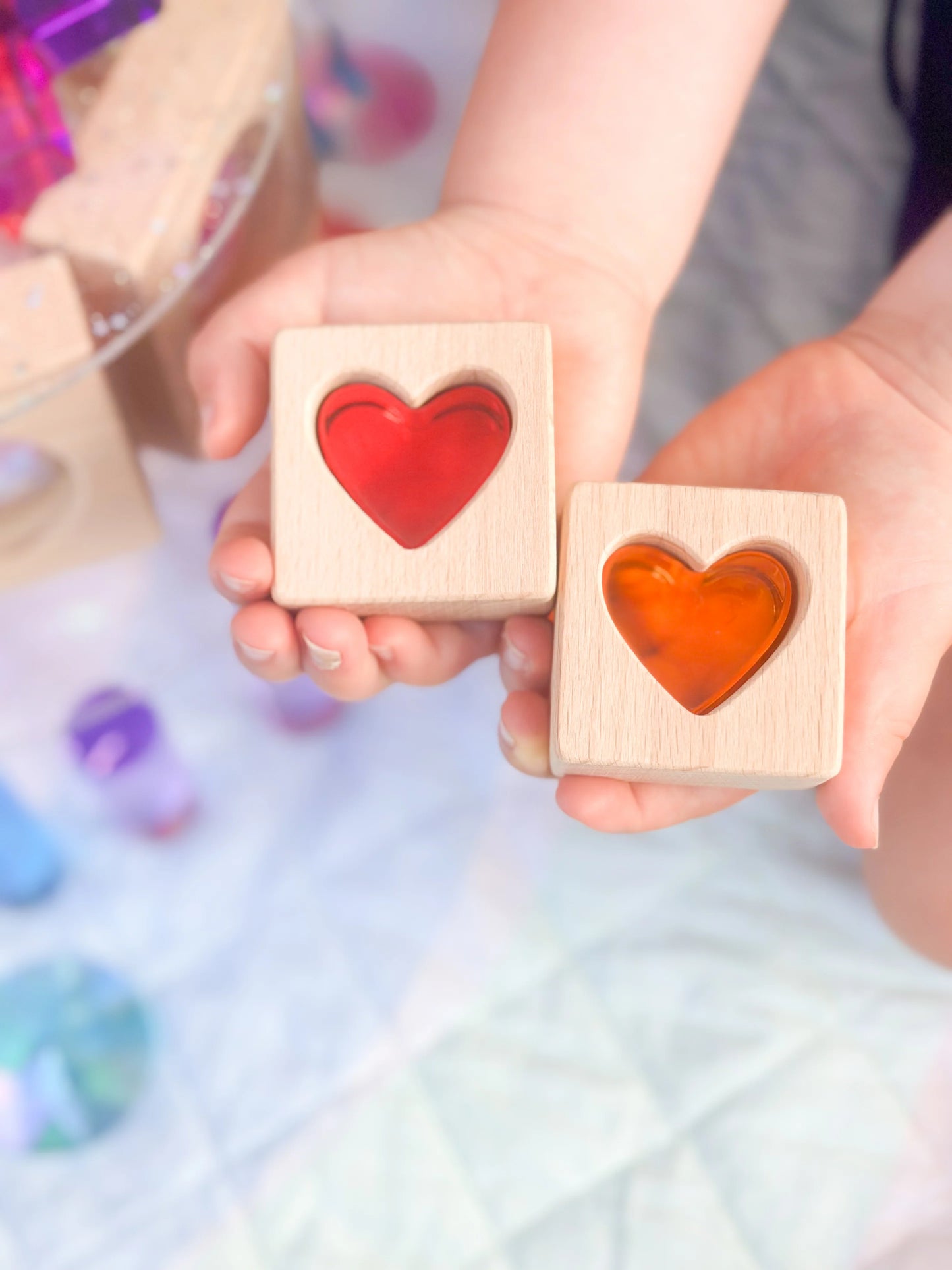 【預購】My little creator- 愛之十字透光積木組+6個十字原木