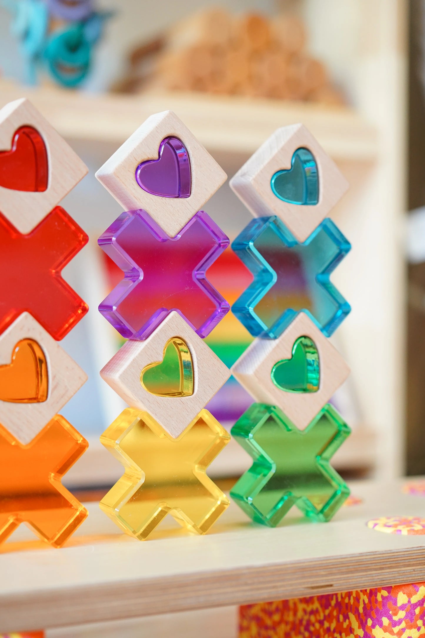 【預購】My little creator- 愛之十字透光積木組+6個十字原木
