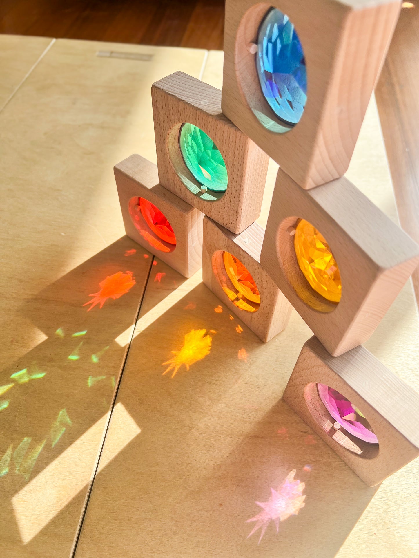 【預購】My little creator- 大寶石透光積木（彩虹）