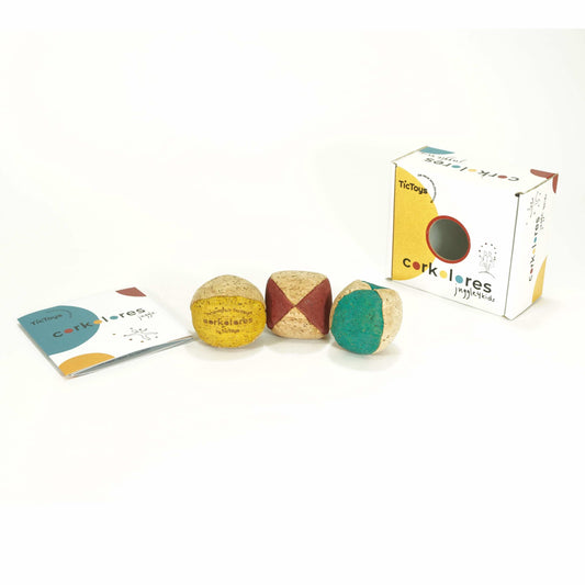 TicToys corkolores Juggle4Kids 3入兒童軟木雜耍球