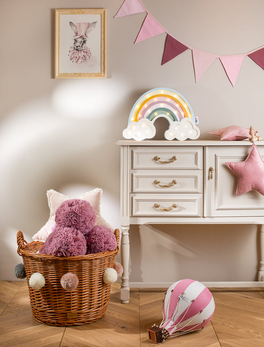 [預購]Super Balloon 波蘭熱氣球飾品-花霧粉白