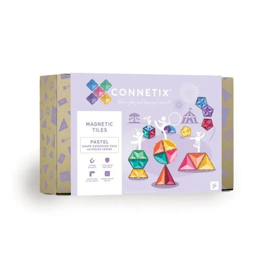澳洲 Connetix 磁力片- 48片粉彩延伸形狀組
