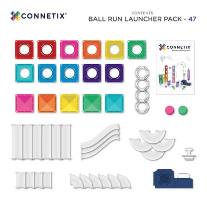 澳洲 Connetix 磁力片- 47片 動力發射球道組