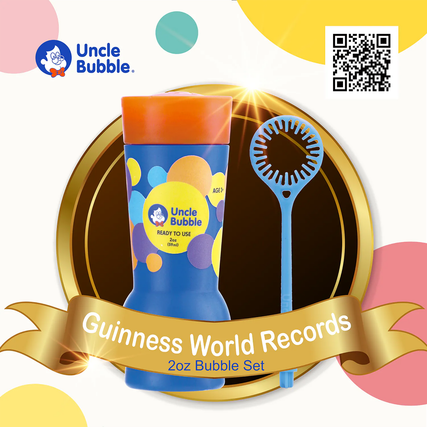 Uncle Bubble 世界紀錄小泡泡 2oz｜一口氣吹出滿滿小泡泡
