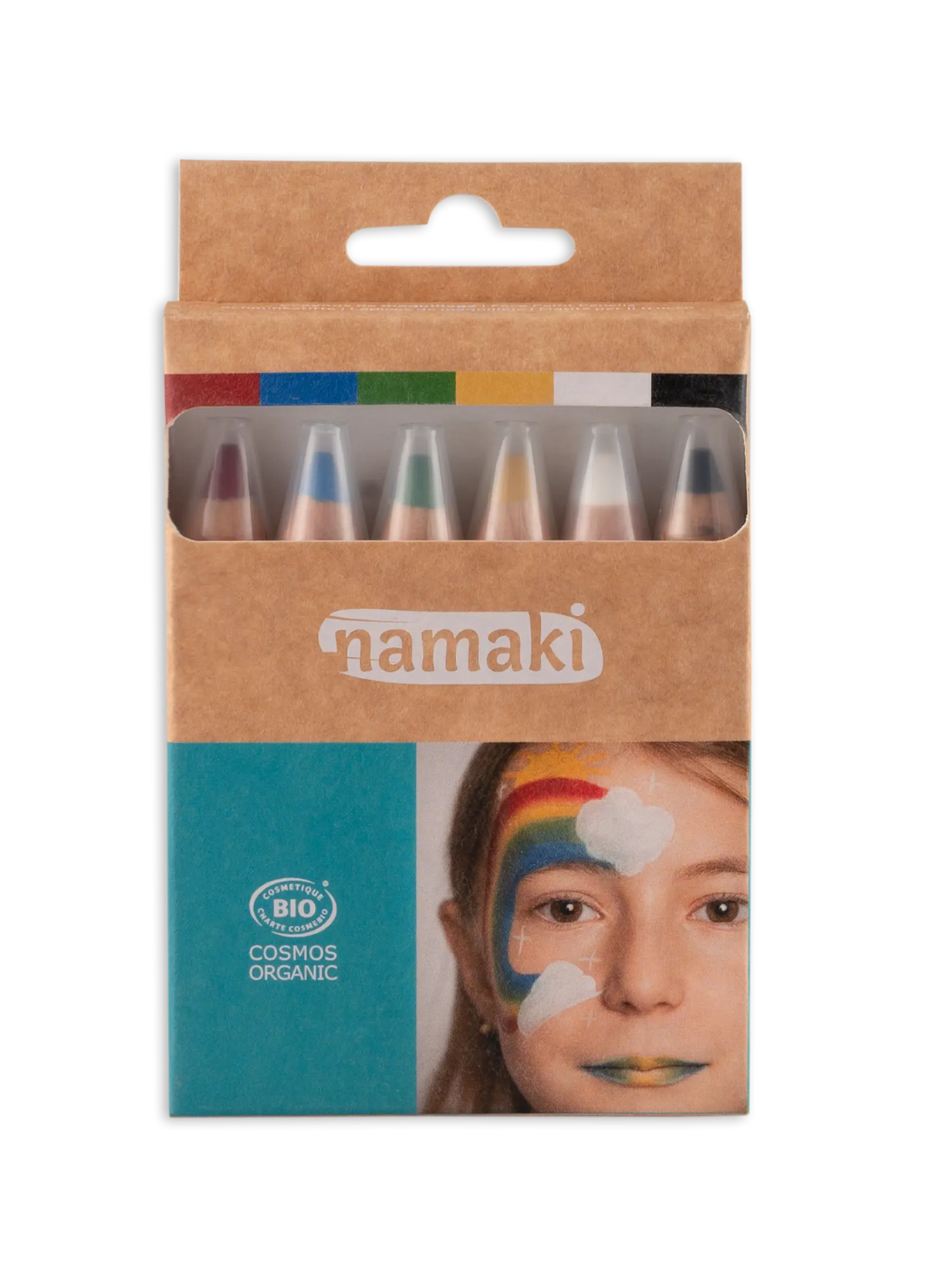 Namaki 彩虹兒童彩繪筆組，六色包裝